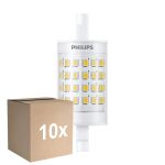 Lot 10x Philips CorePro LED R7S Linear 78mm Claire 7W 950lm - 830 Blanc Chaud | Équivalent 60W