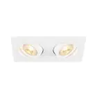 SLV New Tria 155 Spot Aluminium Blanc Carré | Convient pour 2x GU10 