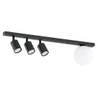 Emibig Plafonnier Baster Acier Noir | Convient pour 3x GU10 - Max 8W, 1x E14 - Max 10W