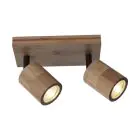 Good&Mojo Plafonnier Java Bambou Brun | Convient pour 2x GU10 