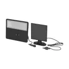 Eglo Applique Murale Panettieri Solar Noir 6W 860lm - 840 Blanc Froid | IP65 - Détecteur De Mouvement