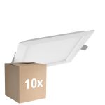 Voordeelpak 10x Ledvance LED Downlight Slim Vierkant SQ105 6W 420lm 120D - 830 Warm Wit 