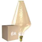 Voordeelpak 6x Calex XXL Vienna Goud LED E27 Filament 4W 320lm- 822 Zeer Warm Wit | Dimbaar
